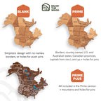 puzzle wood world map