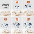 3 d colored world country map