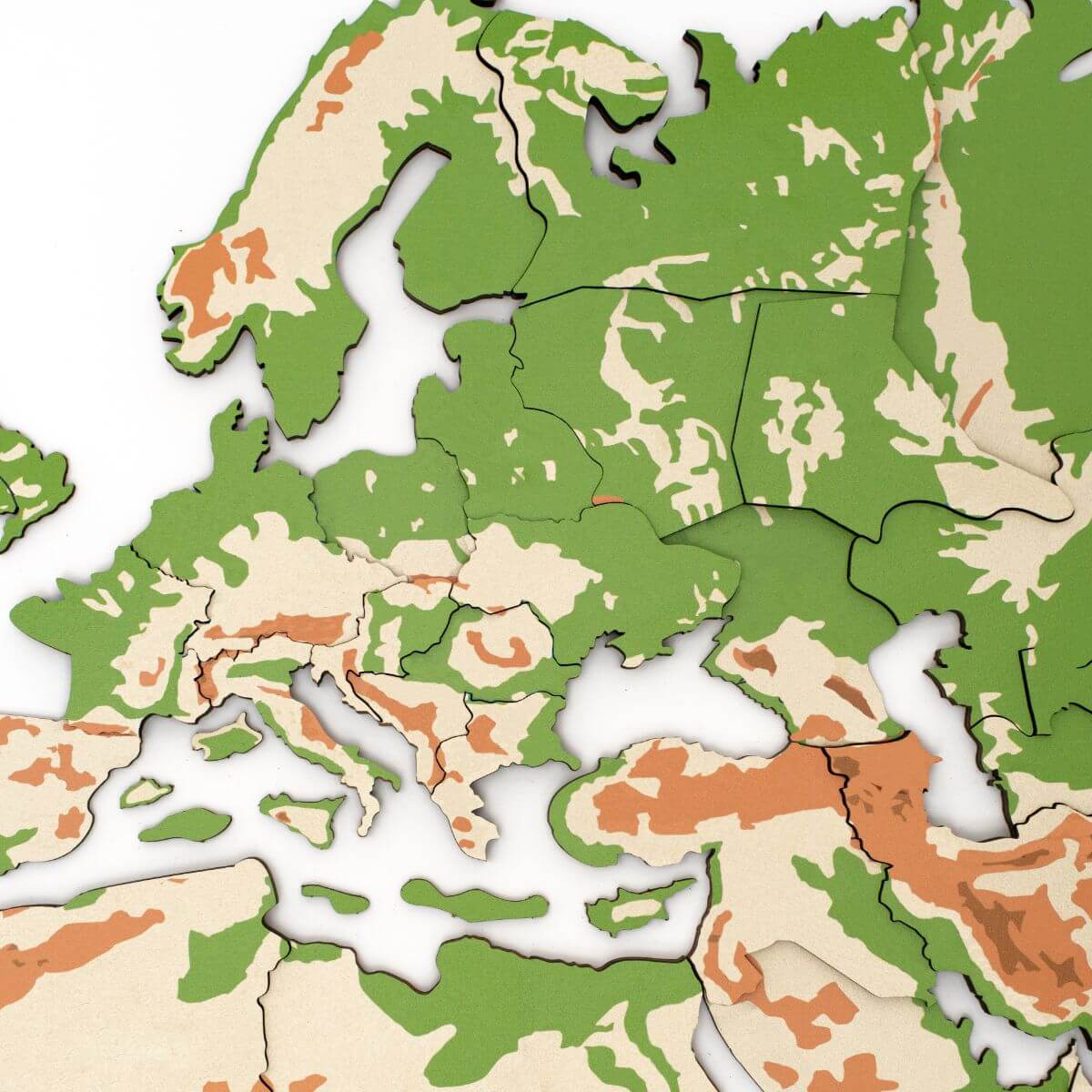 world map colorful art