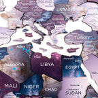 3d world map for wall