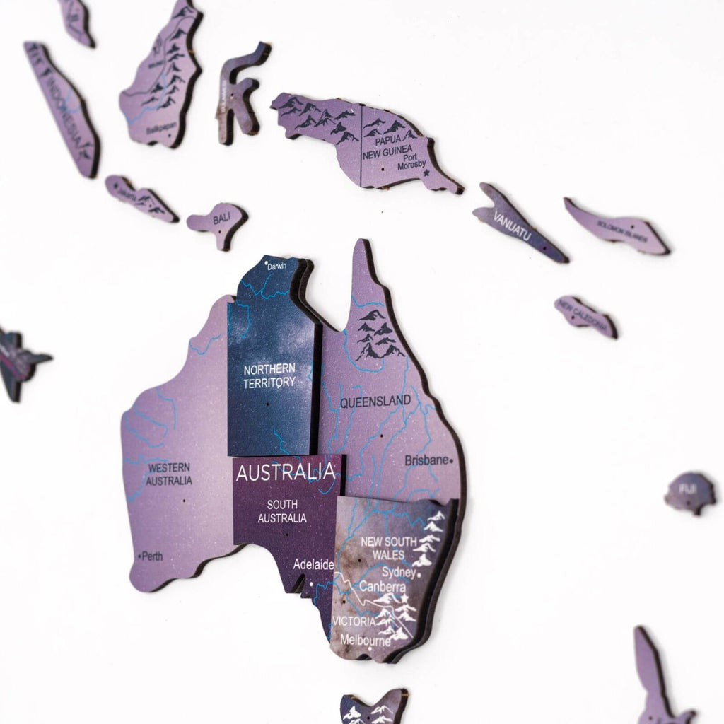 3d world map for wall