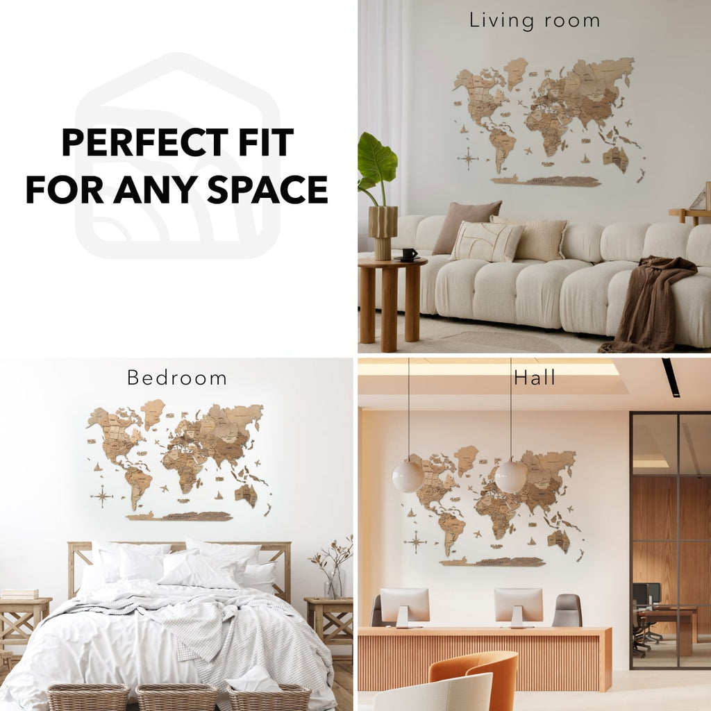 world map decor