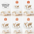 world map decoration