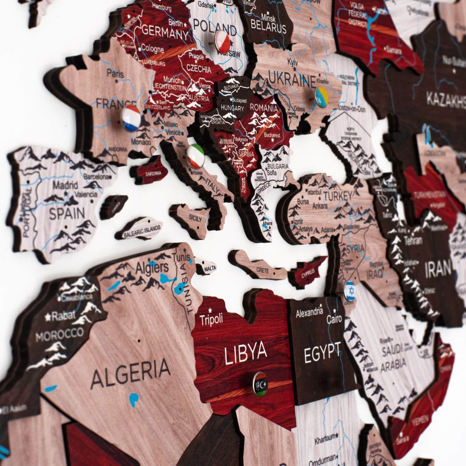 map of the world painted