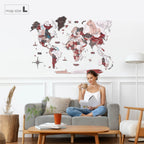 world painted on wood