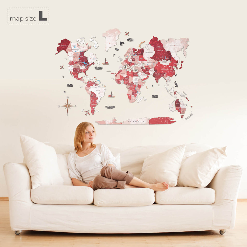bright-colored world map