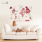 bright-colored world map