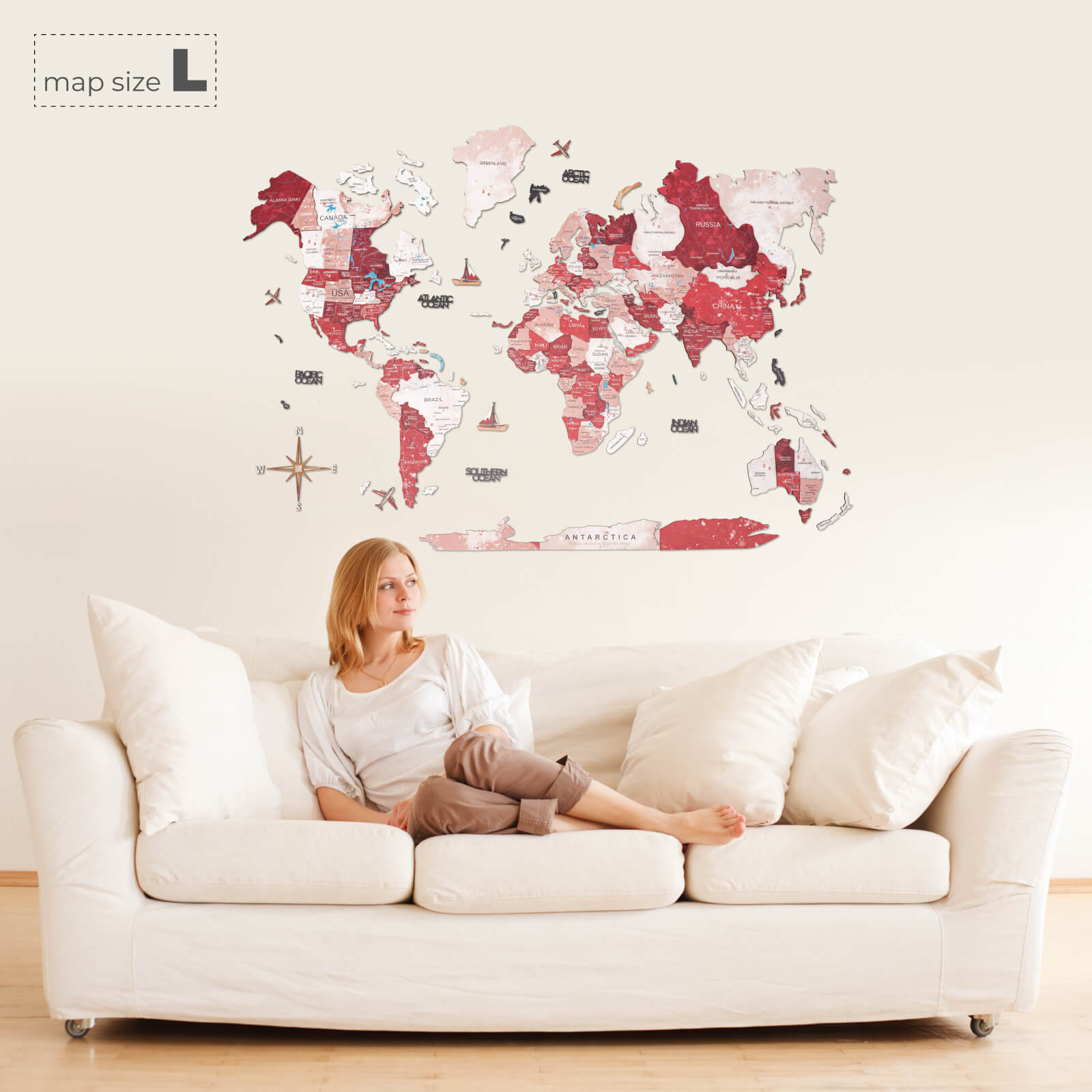 bright-colored world map