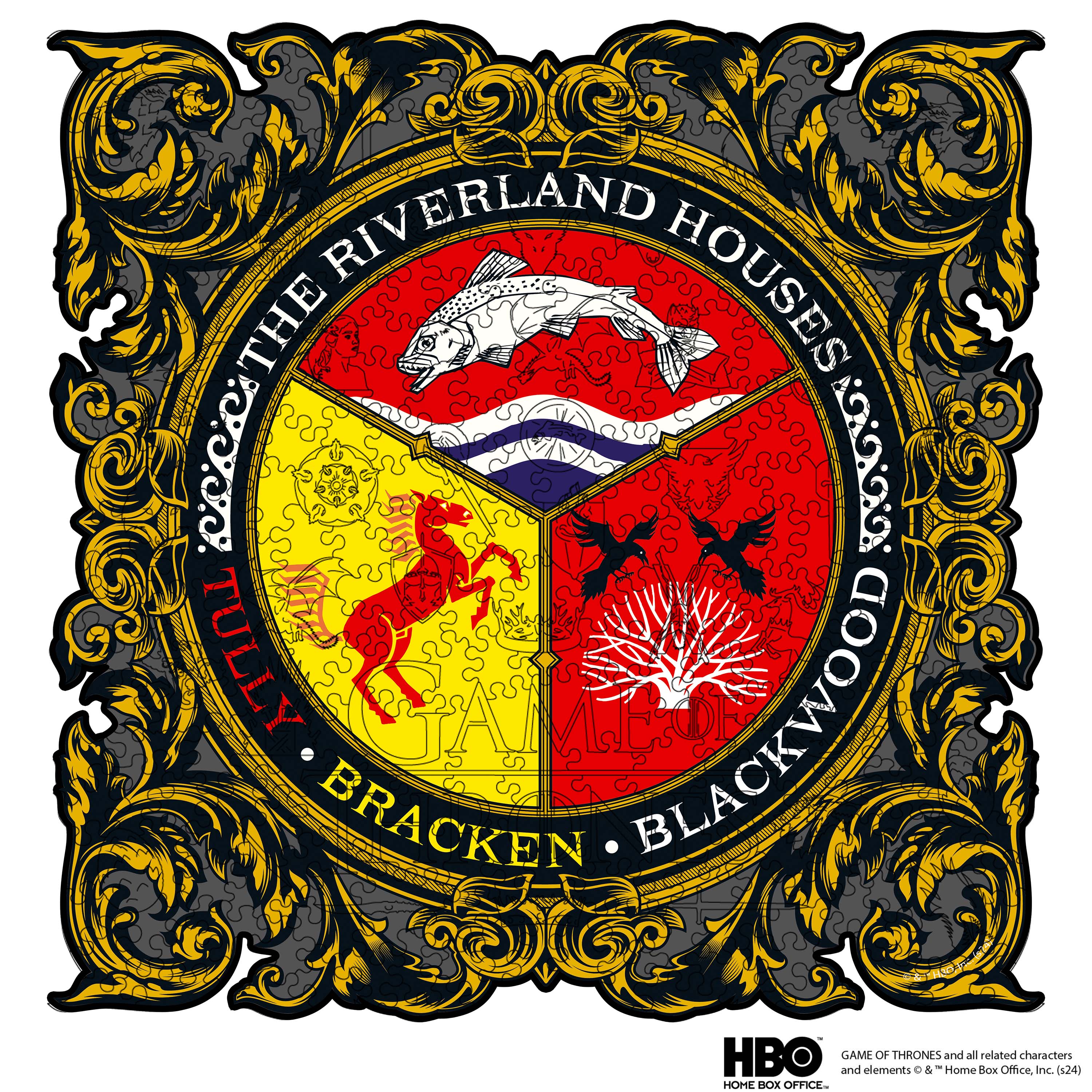 Wooden jigsaw puzzle Game of Thrones™ The Riverland Houses