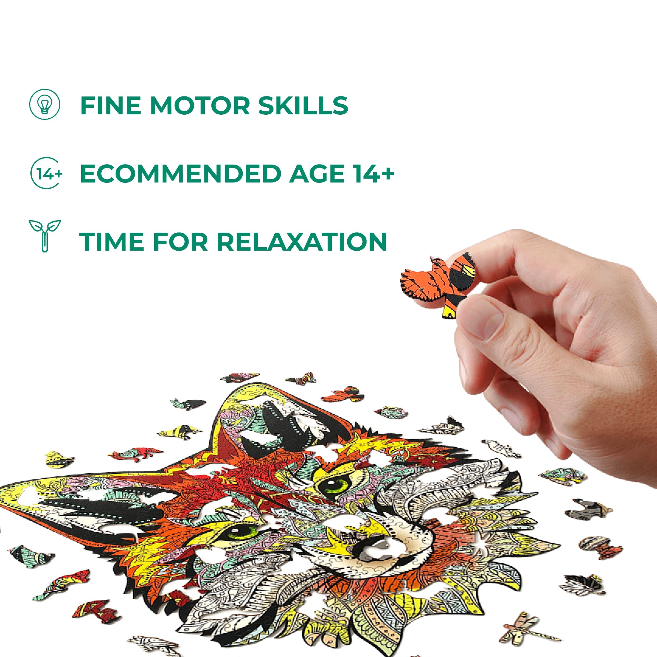 Дерев'яний пазл Лисиця