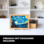 Wooden jigsaw maze puzzle The Starry Night (Vincent van Gogh)