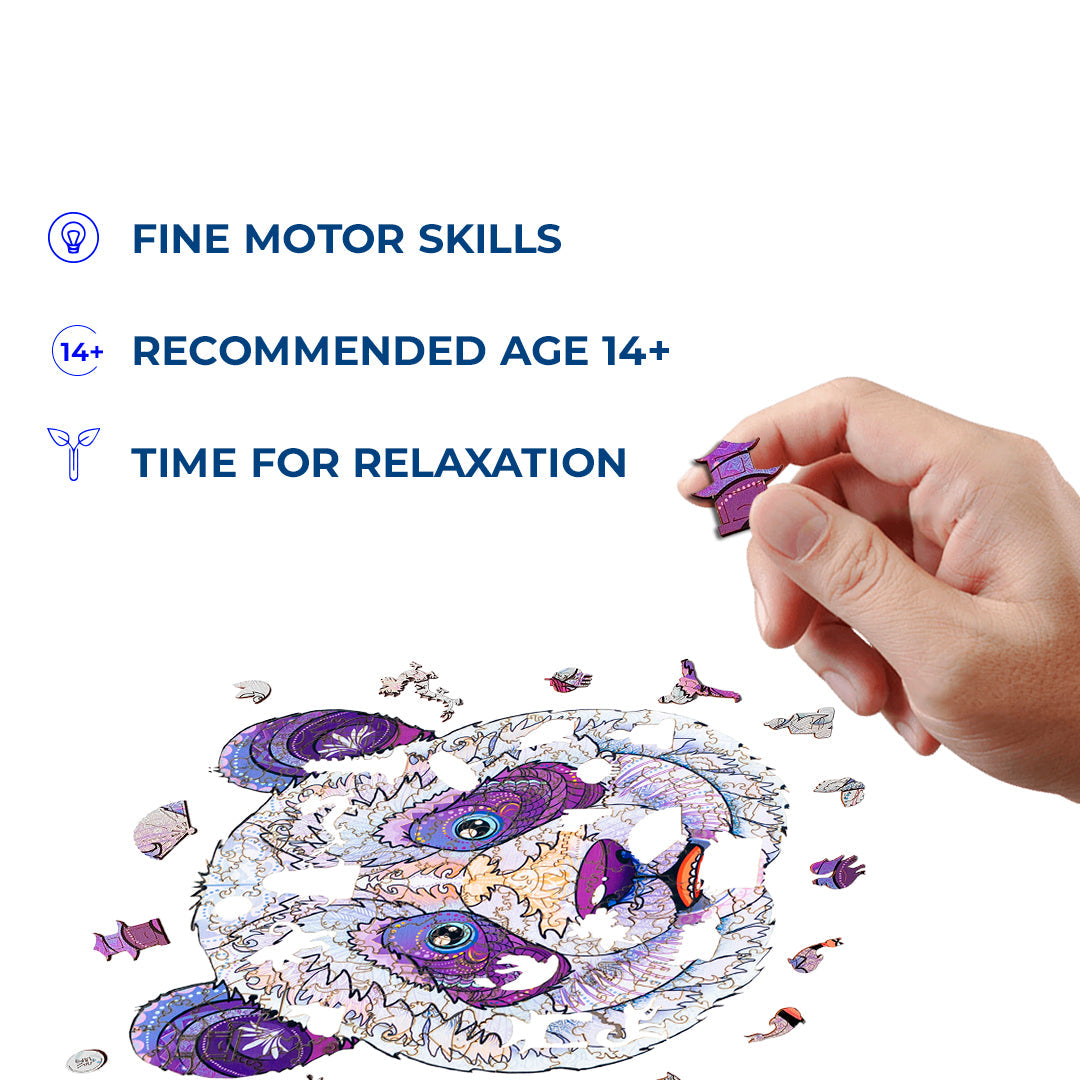 Дерев'яний пазл Панда