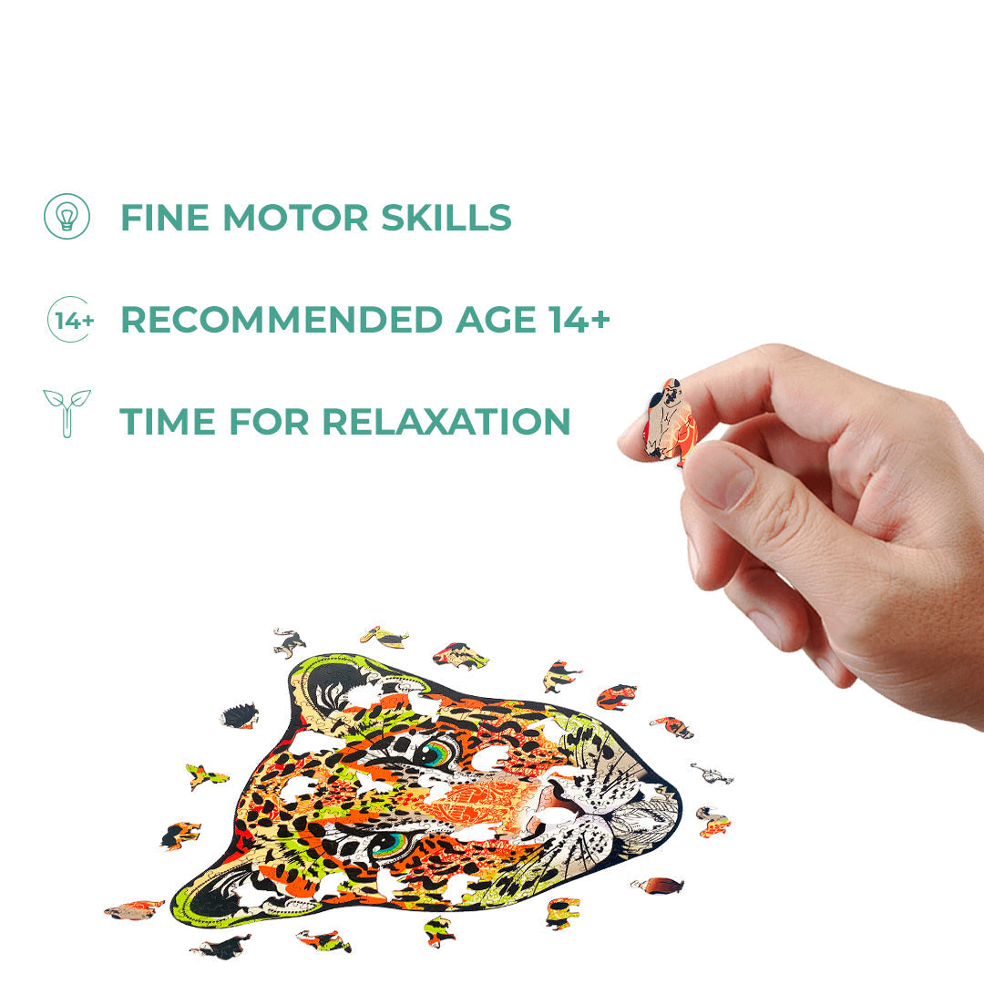 Дерев'яний пазл Леопард