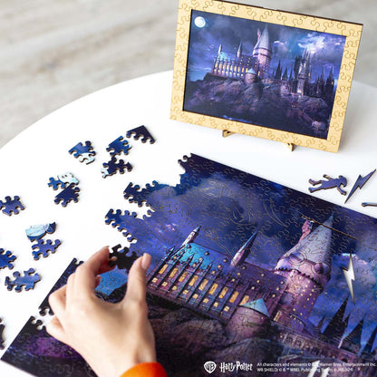 Wooden jigsaw puzzle Harry Potter Hogwarts Castle Night™