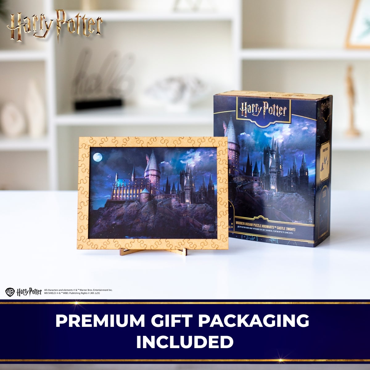 Wooden jigsaw classic puzzle Harry Potter Hogwarts Castle™ Night