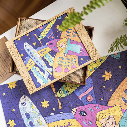 Wooden Jigsaw Puzzle Postal Stamp Mriya