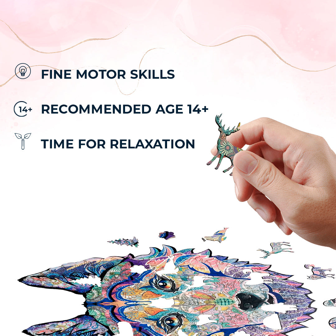 Дерев'яний пазл Хаскі