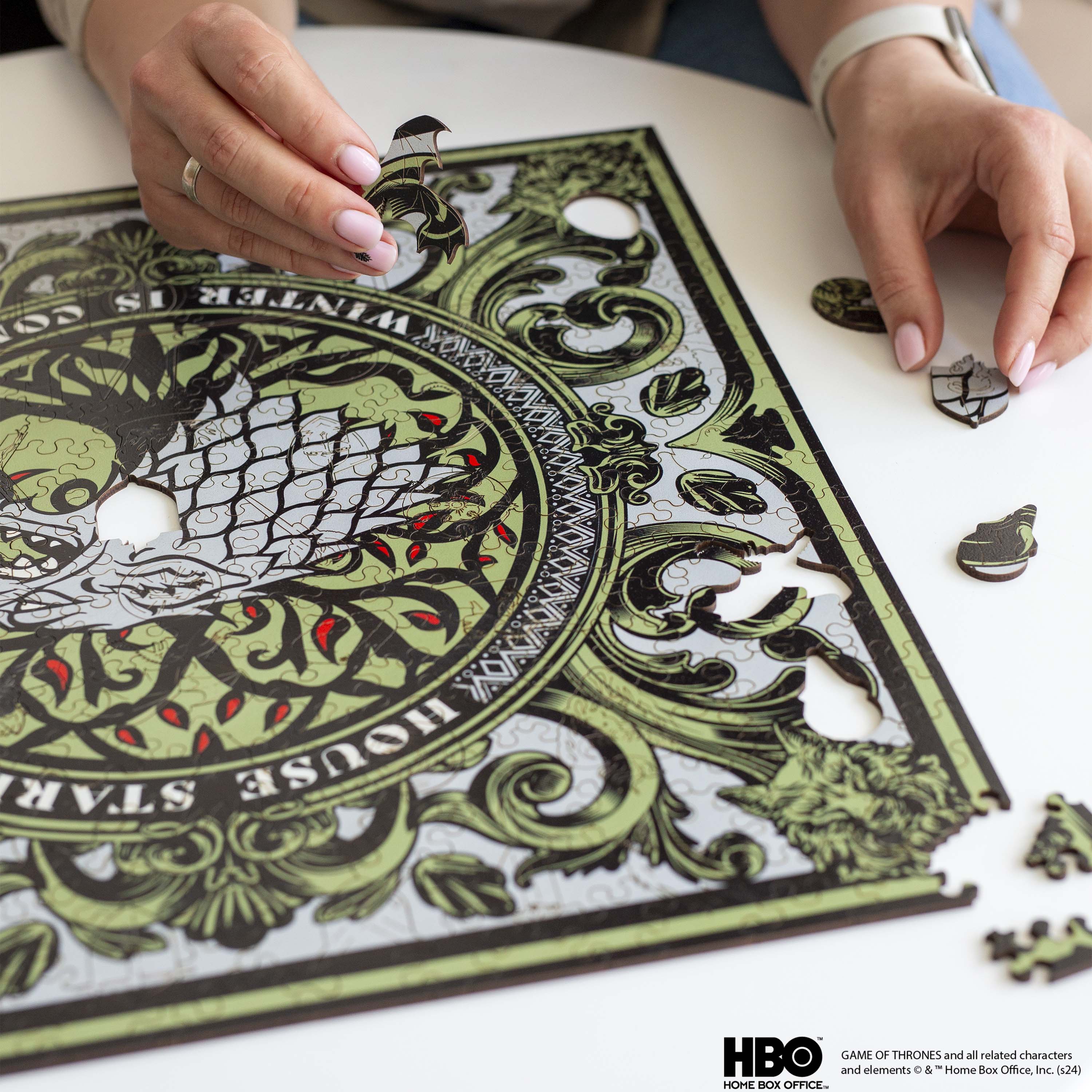 Дерев'яний пазл Гра престолів™ Дім Старків