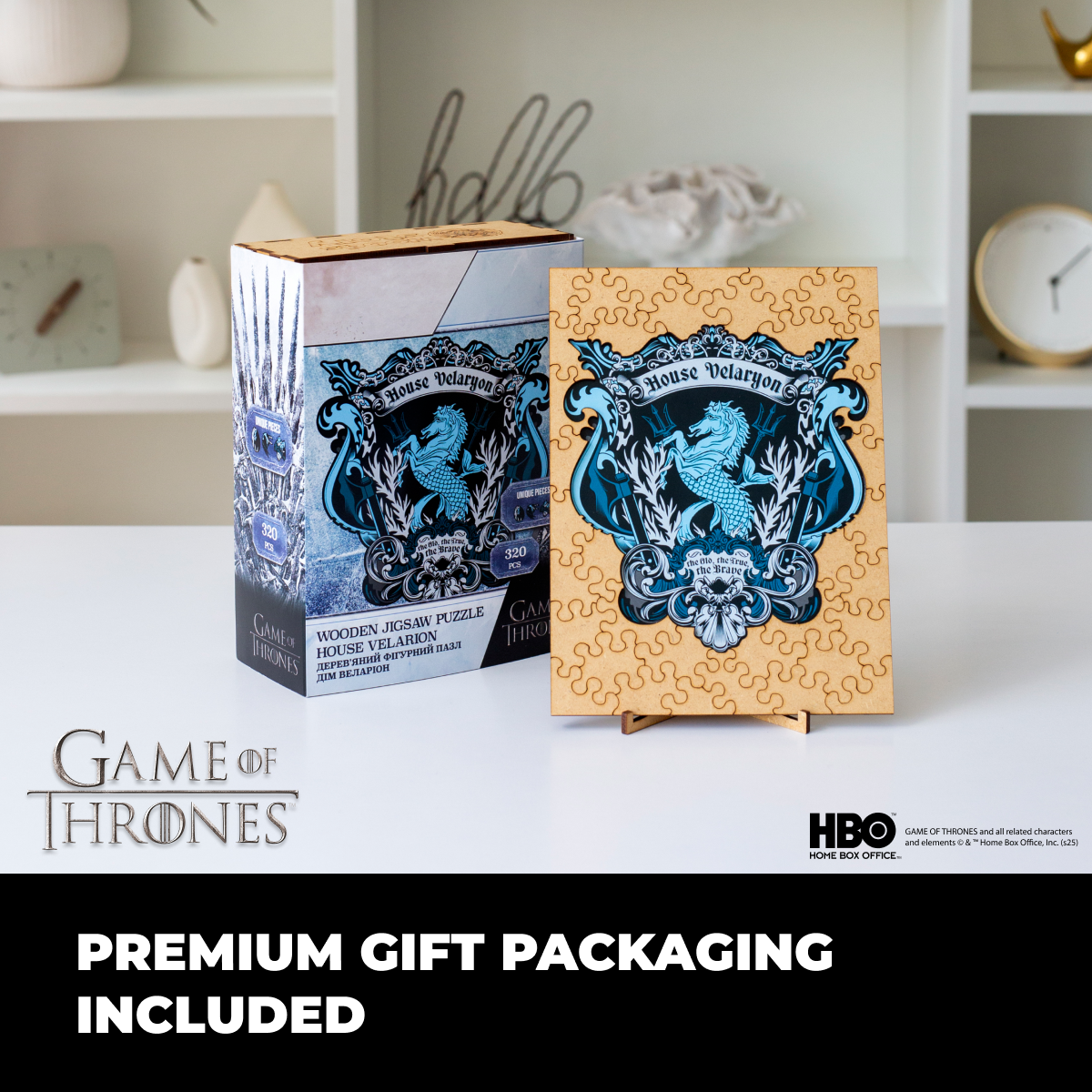 Wooden jigsaw puzzle Game of Thrones™ House Velaryon