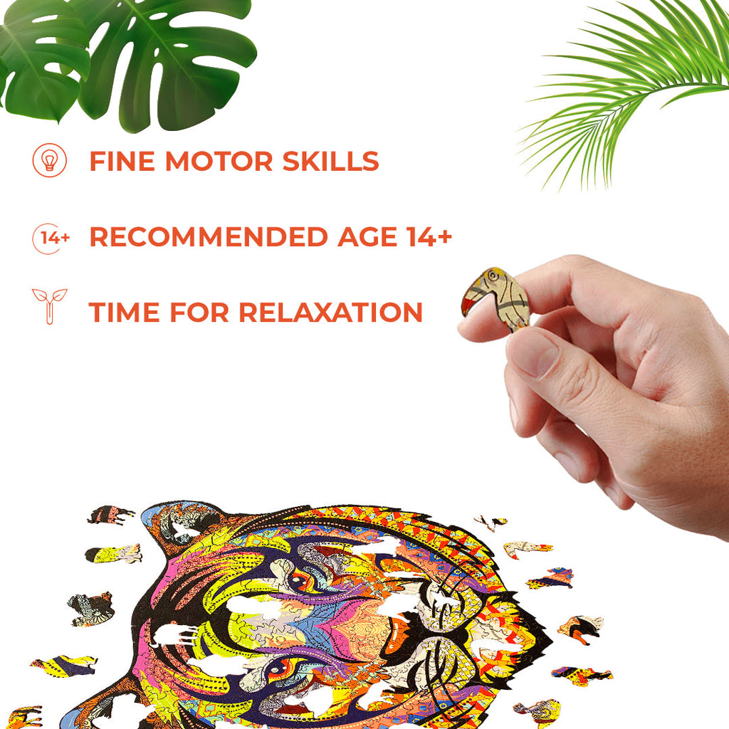 Дерев'яний пазл Тигр