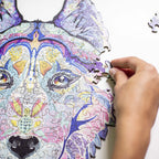 Дерев'яний пазл Хаскі