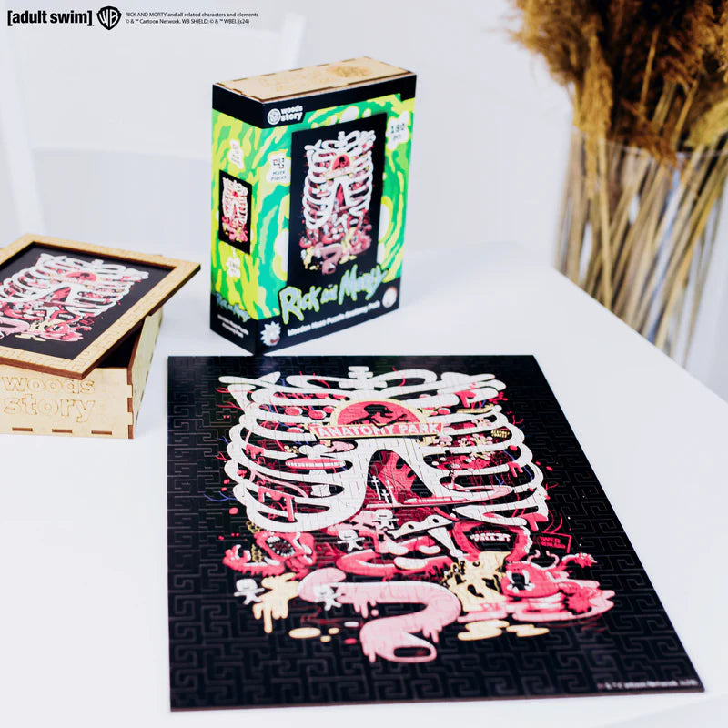 Wooden jigsaw maze puzzle Rick&Morty™ Anatomy Park