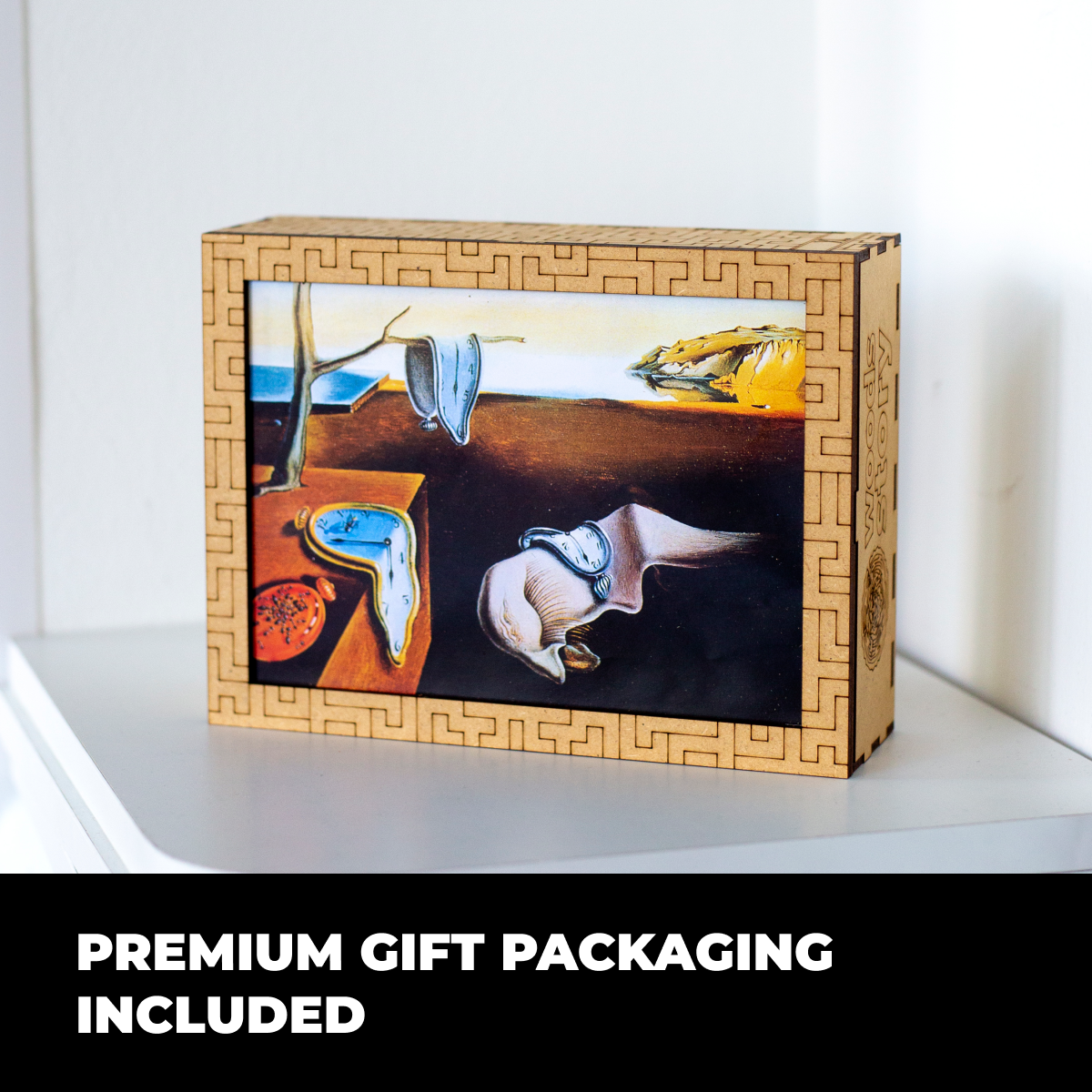 Wooden jigsaw maze puzzle The Persistence of Memory (Salvador Dali)
