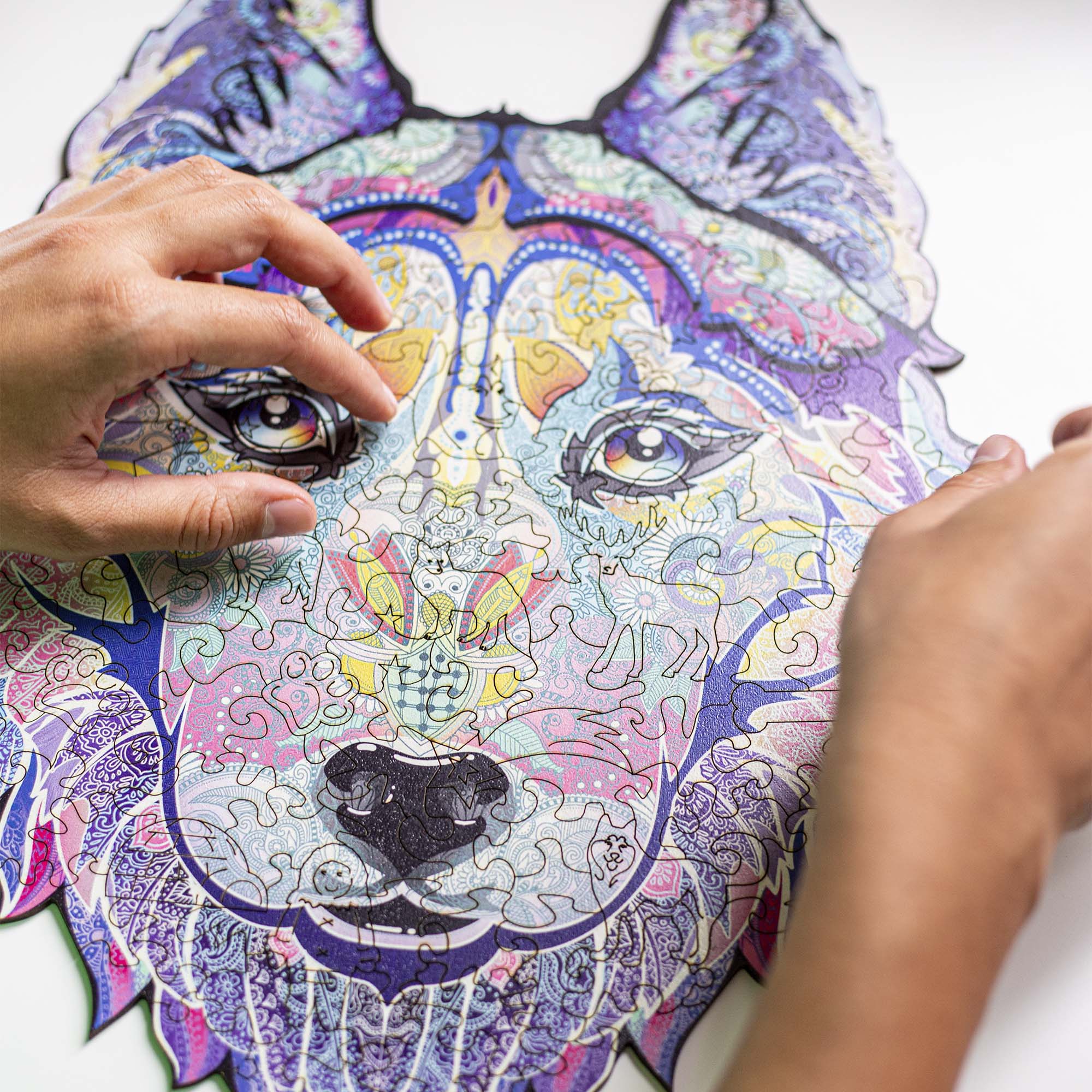 Дерев'яний пазл Хаскі