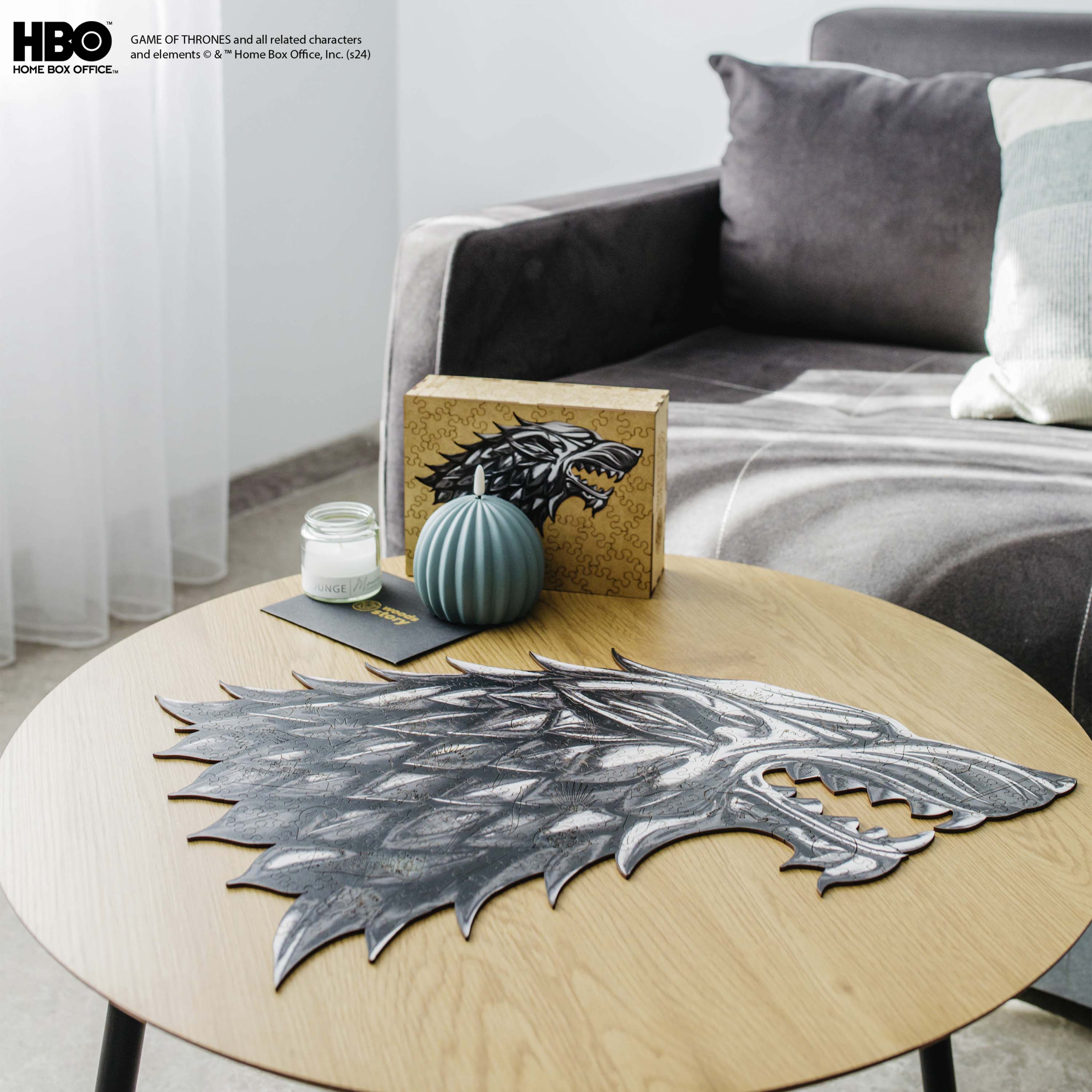 Дерев'яний пазл Гра престолів™ Металеві печатки Старка