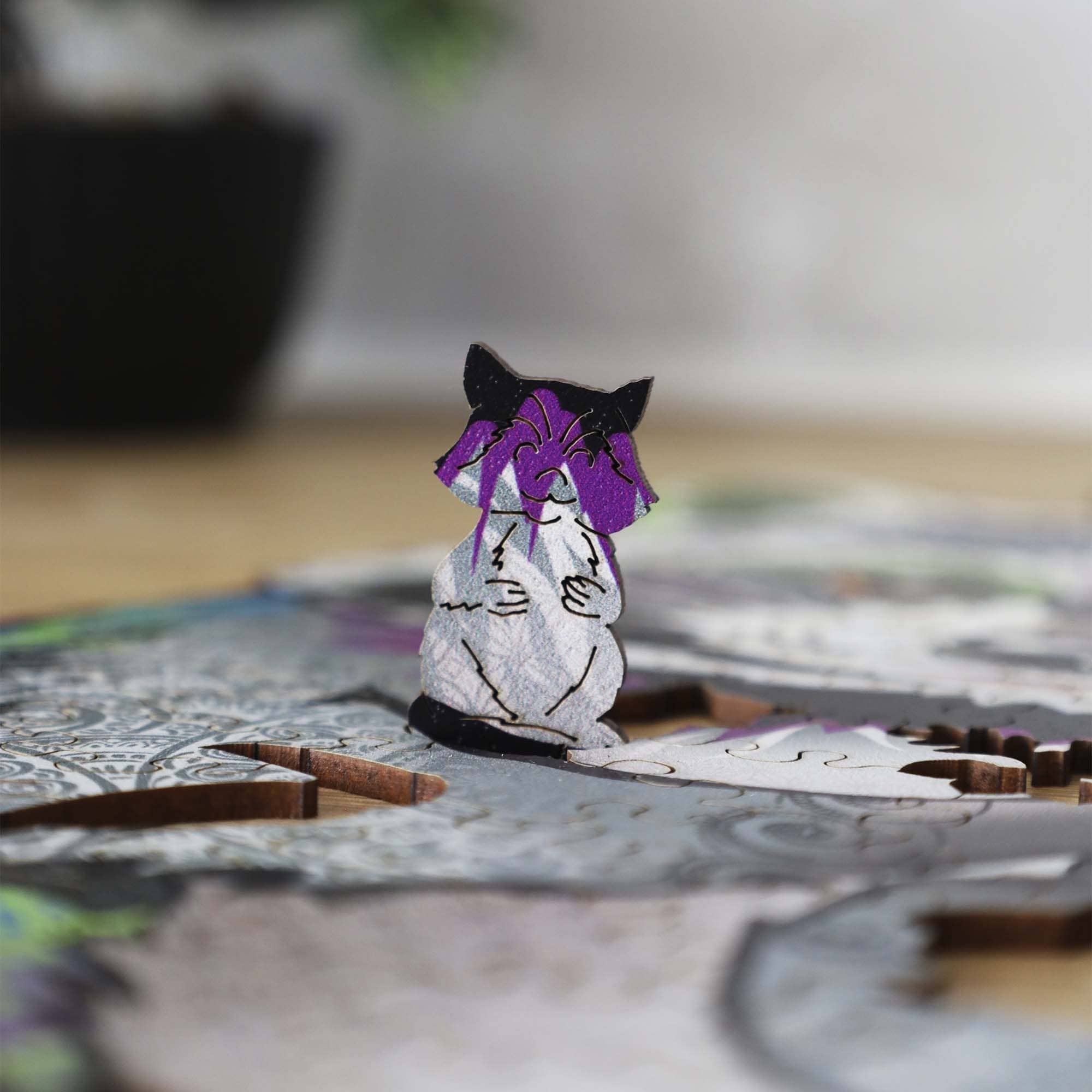 Дерев'яний пазл "Єнот"