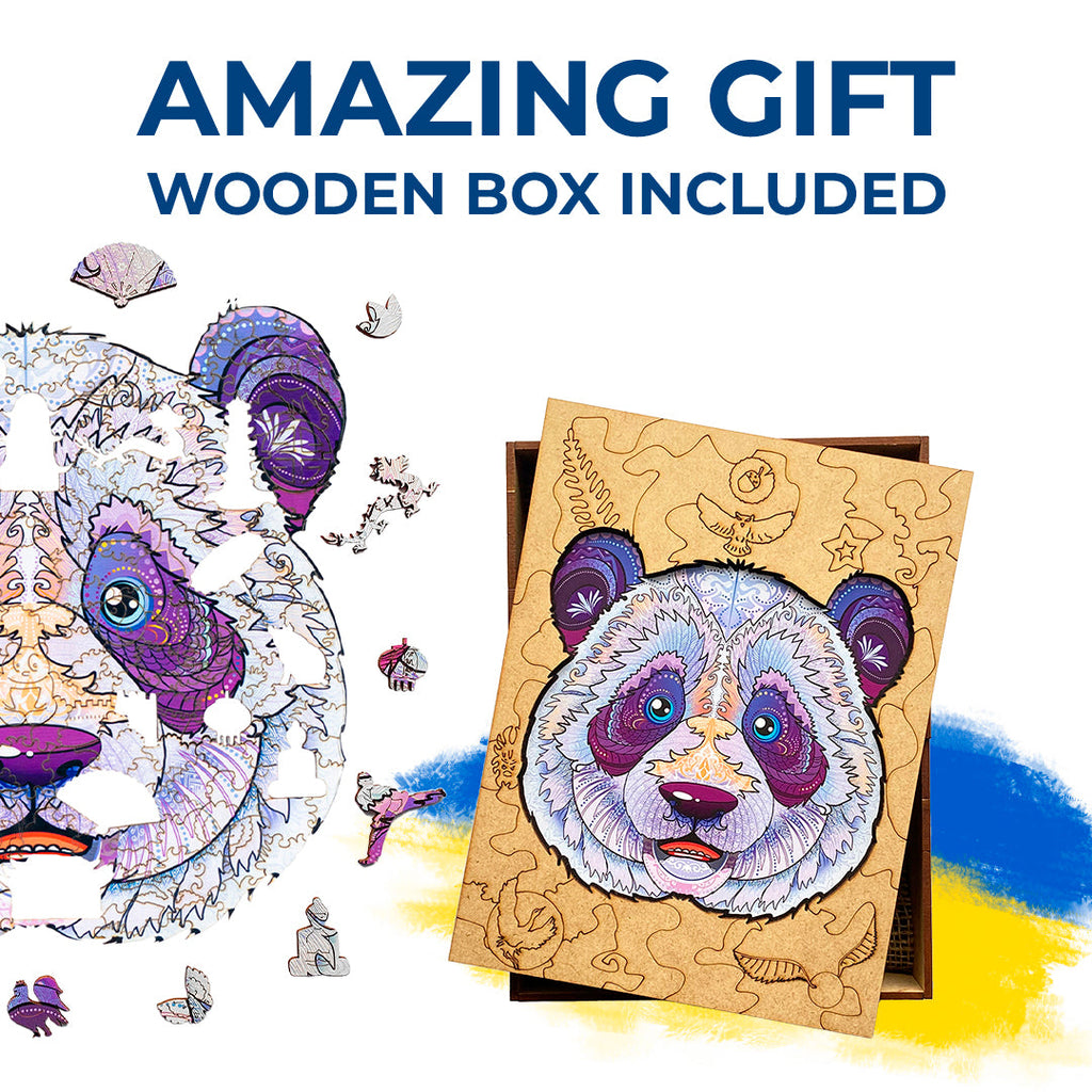 Дерев'яний пазл Панда