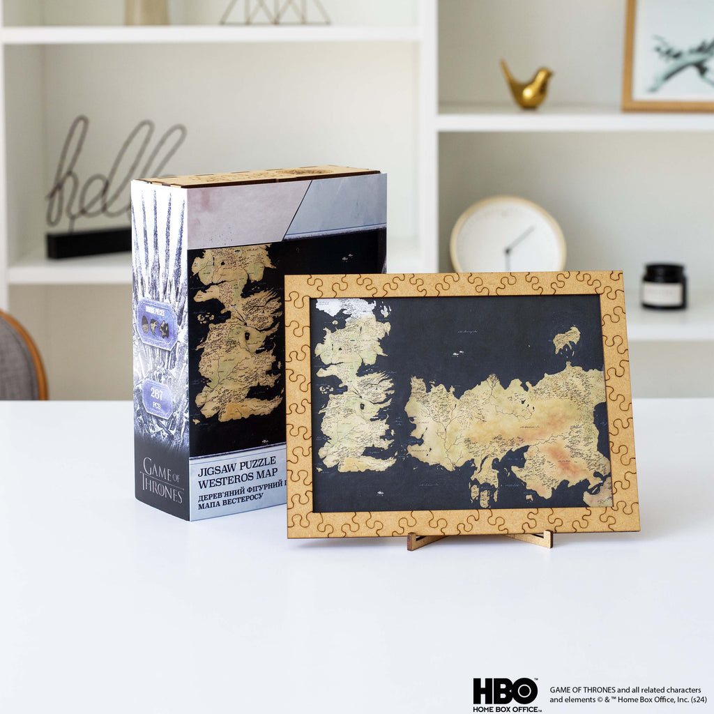 Wooden jigsaw puzzle Game of Thrones™ Westeros map