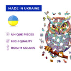 Дерев'яний пазл Сова