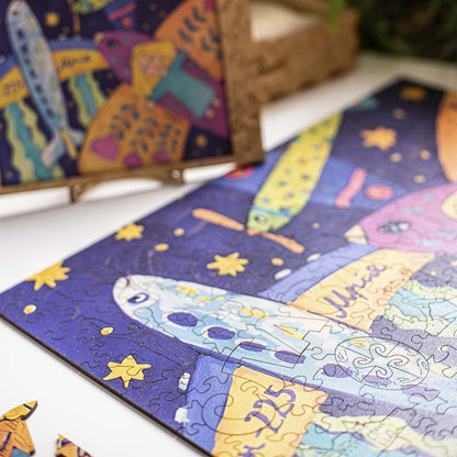 Wooden Jigsaw Puzzle Postal Stamp Mriya
