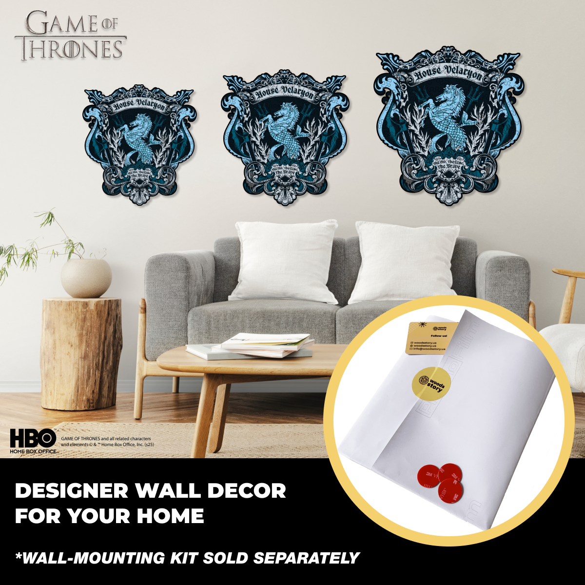 Wooden jigsaw puzzle Game of Thrones™ House Velaryon