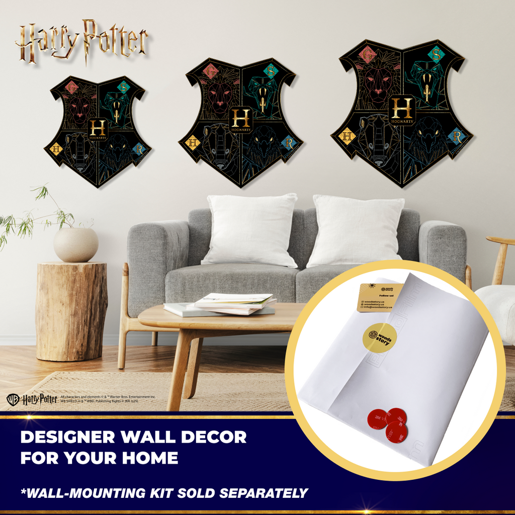 Дерев'яний класичний пазл Гаррі Поттер Хогвортс™ (чорний)