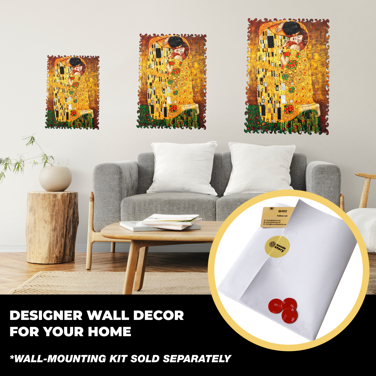 Дерев'яний пазл "Поцілунок" (Густав Клімт)