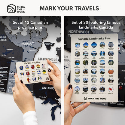 3D Canada Wooden Map Nordik