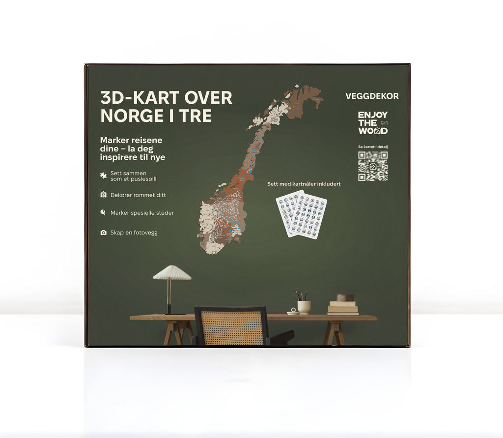 3D Wooden Map of Norway (B2B)