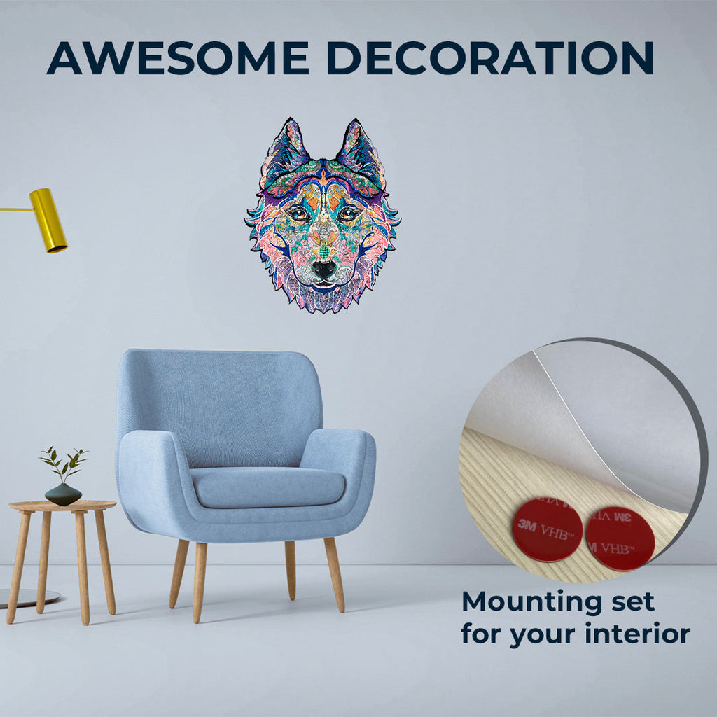 Дерев'яний пазл Хаскі