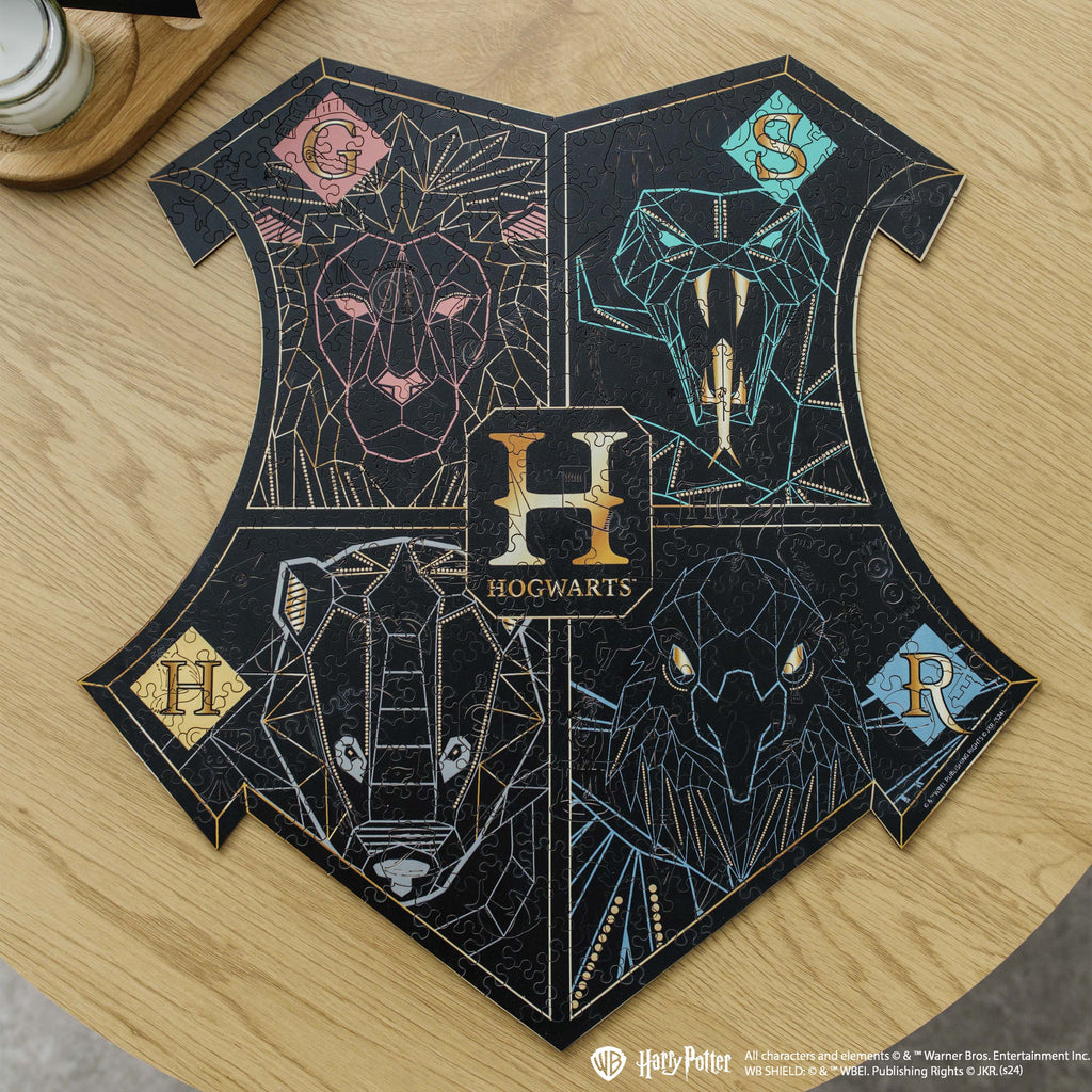 Дерев'яний класичний пазл Гаррі Поттер Хогвортс™ (чорний)