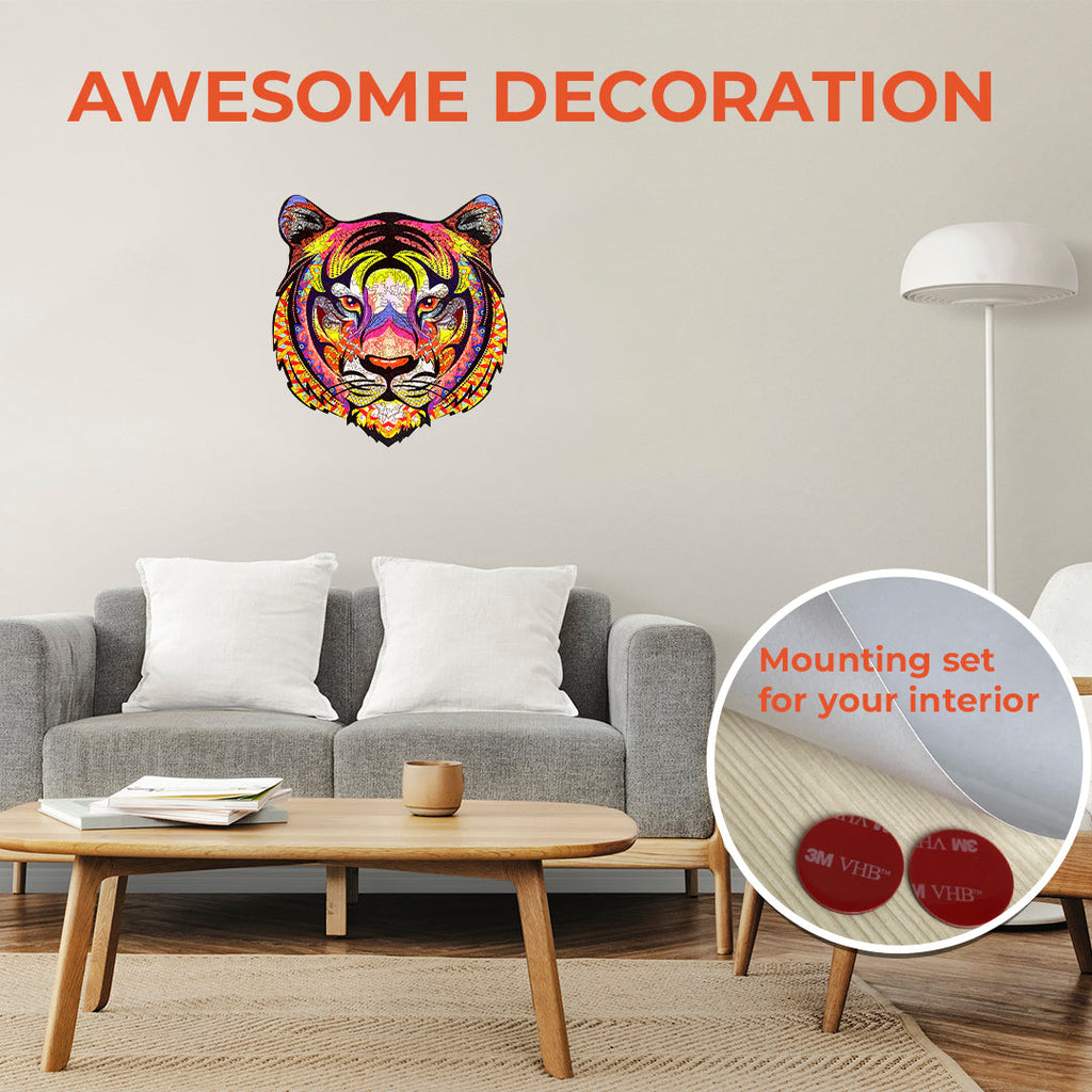 Дерев'яний пазл Тигр