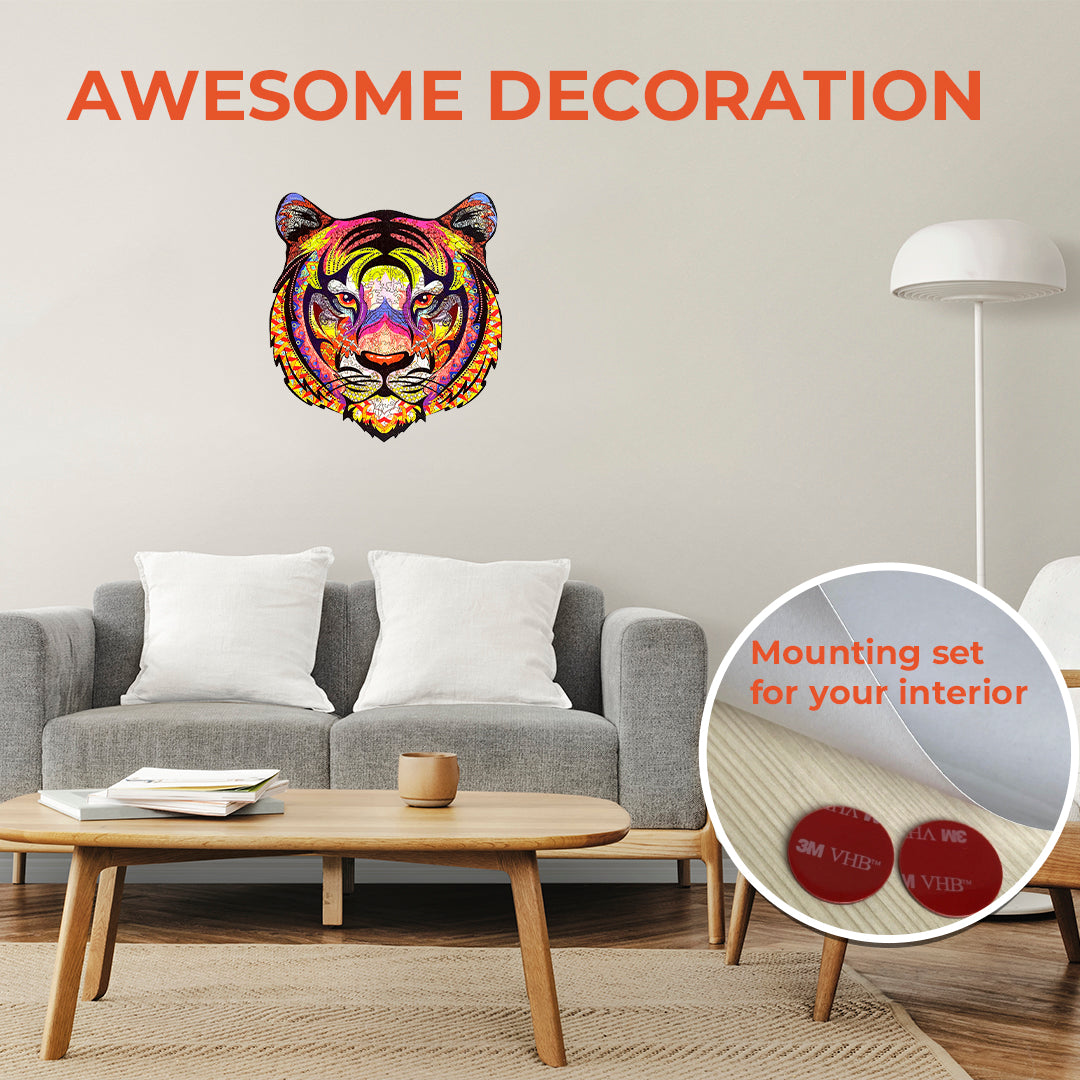 Дерев'яний пазл Тигр