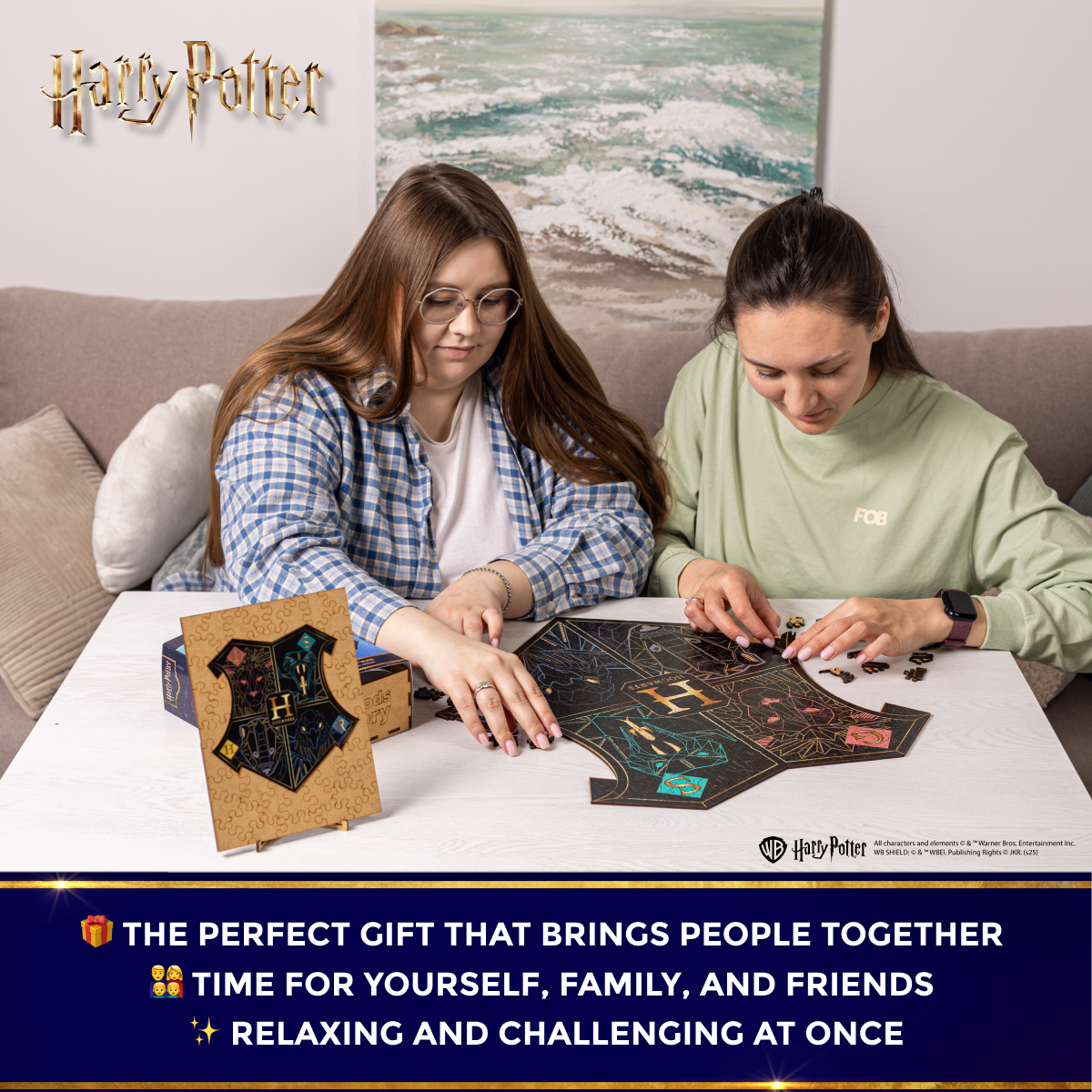 Wooden jigsaw classic puzzle Harry Potter Hogwarts™  (Black)