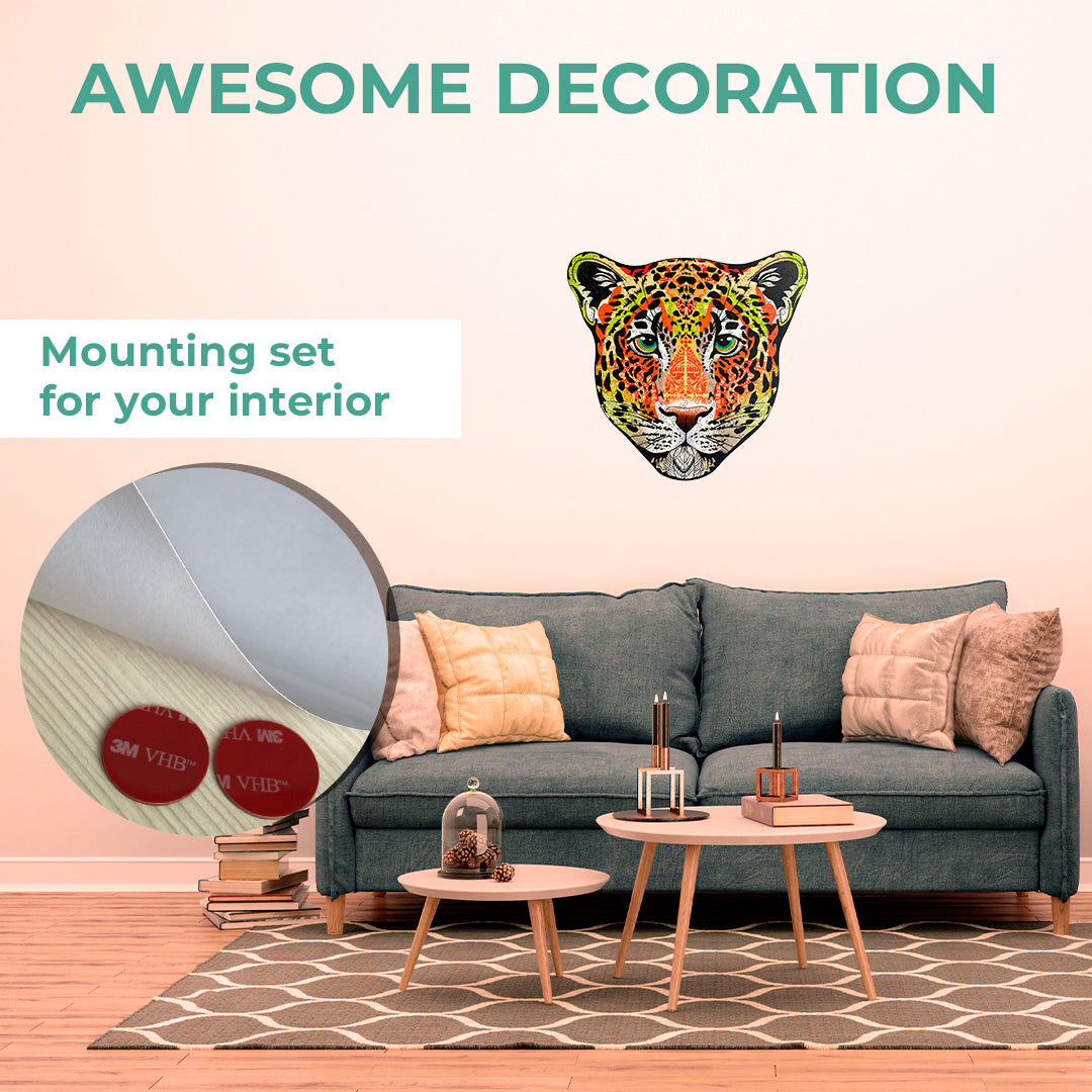 Дерев'яний пазл Леопард