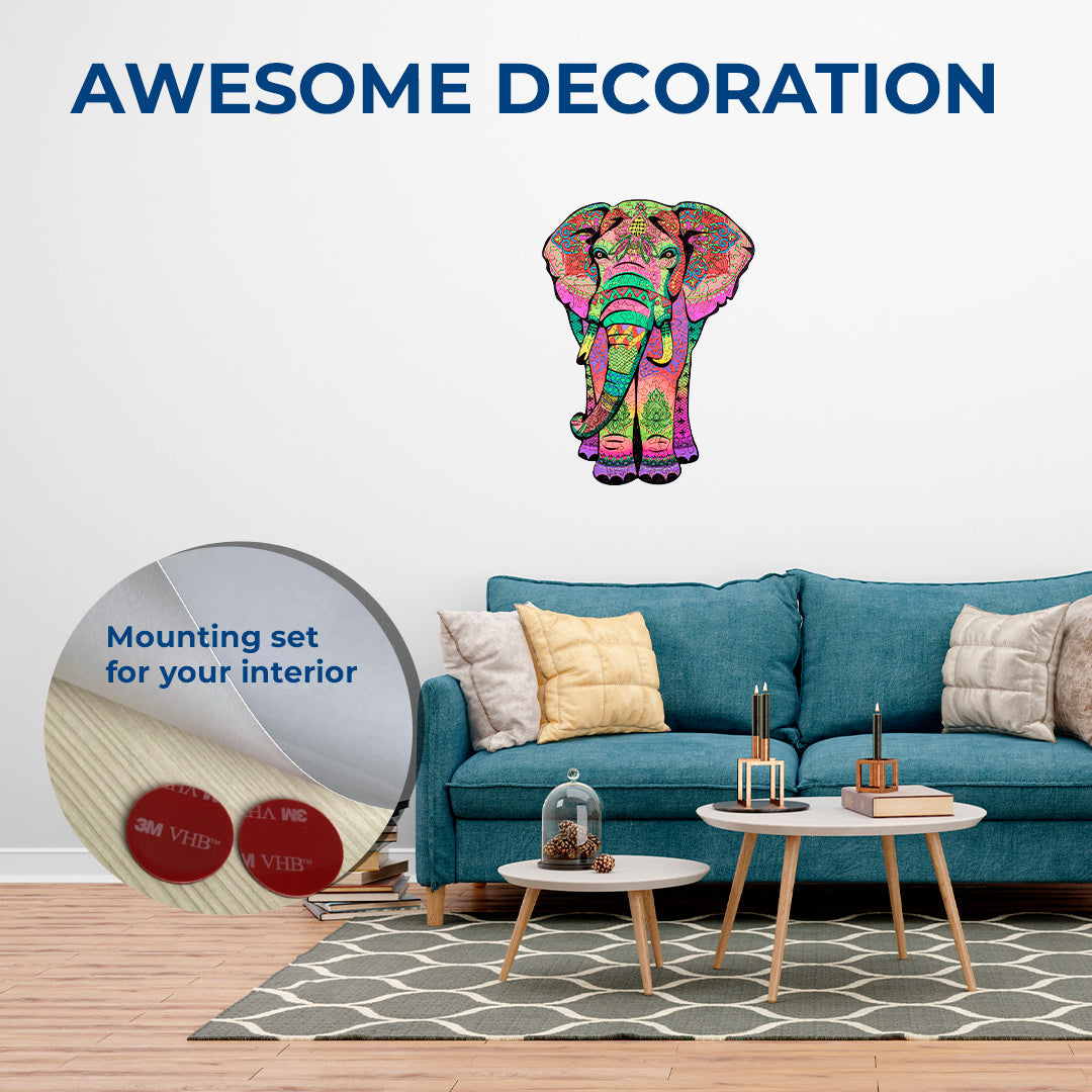 Дерев'яний пазл Слон