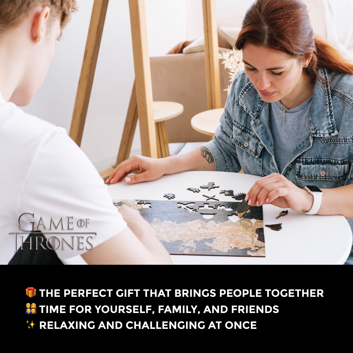 Wooden jigsaw puzzle Game of Thrones™ Westeros map