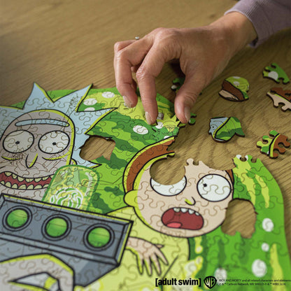 Wooden jigsaw maze puzzle Rick&Morty™ Portal