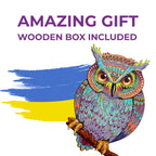 Дерев'яний пазл Сова