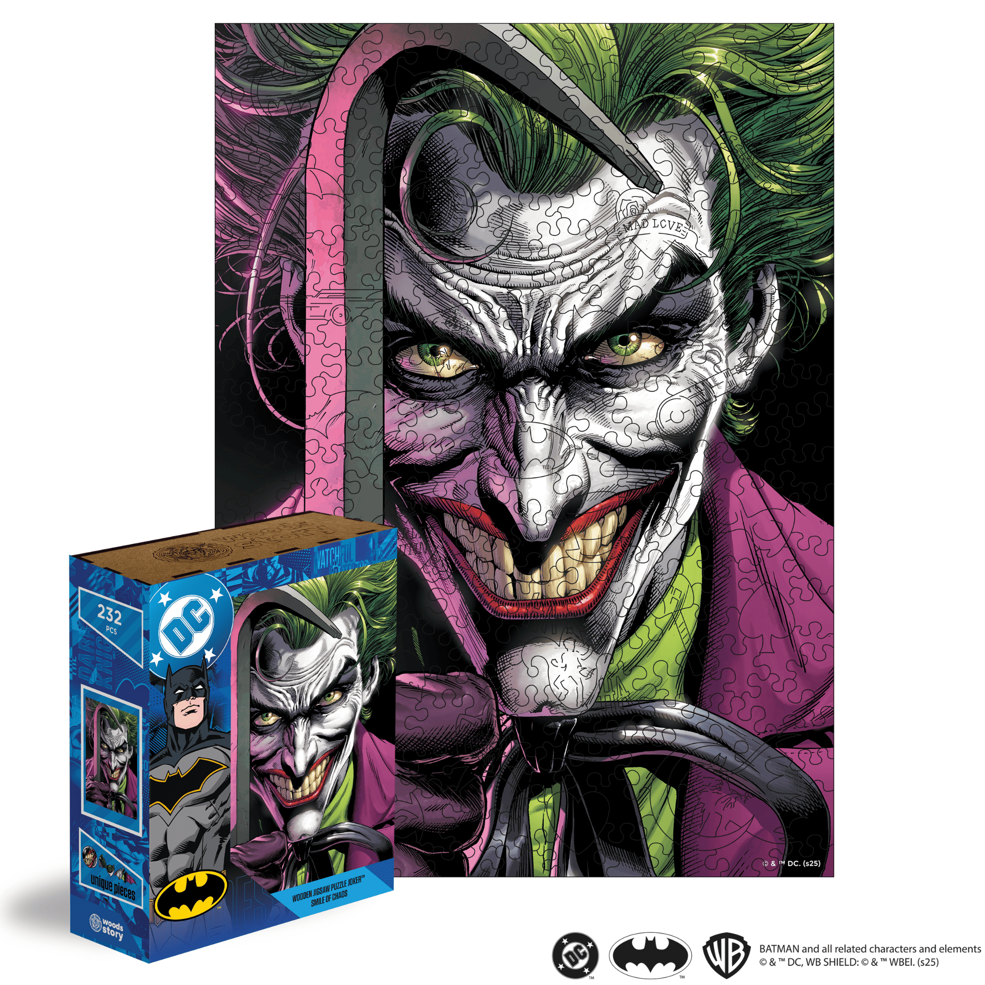 Wooden jigsaw puzzle DC Batman™ – Smile of Chaos